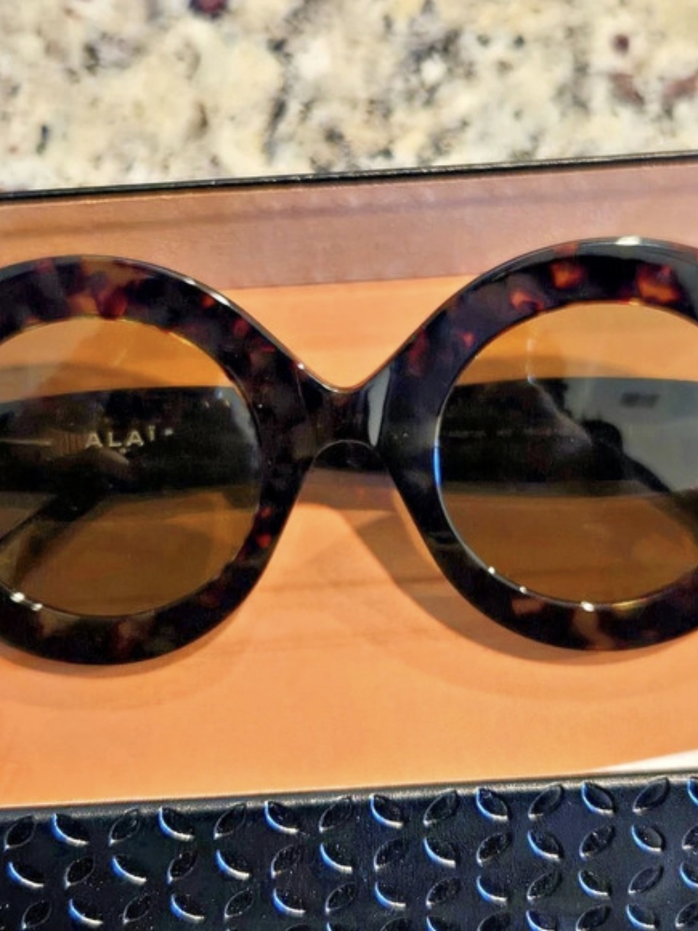 Alaïa Round Sunglasses AA0012S Studded Tortoiseshell
